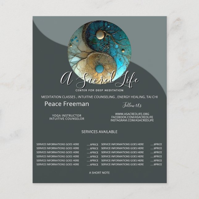 Flyer Mares da Balança | Design Yin Yang (Frente)