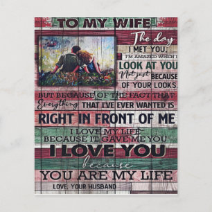 Flyer Marido Para Minha Esposa - Letra   Presente de Cot