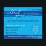 Flyer Marinho azul Obrigado Lavando dicas de cuidado Ins<br><div class="desc">Marinho azul Obrigado Lavando dicas de cuidado Instrução</div>