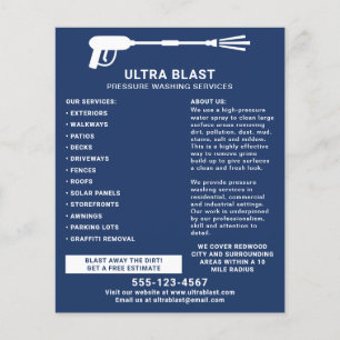 Flyer Marinho de Arma de Água Potável