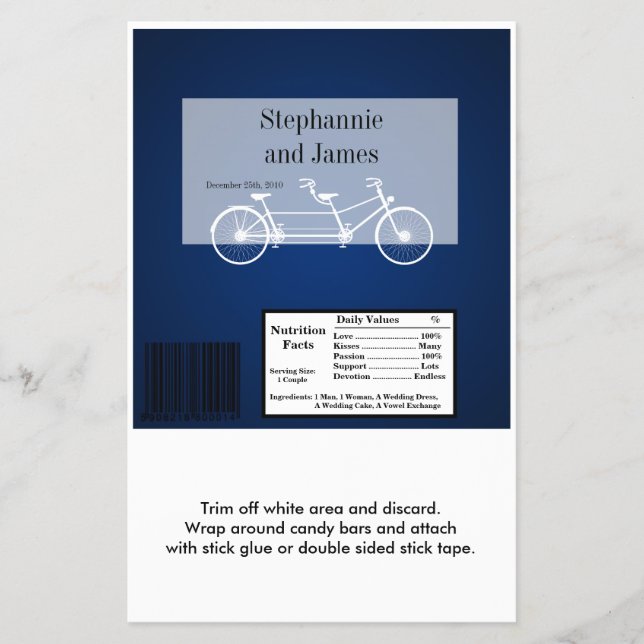 Flyer Marinho de Invólucro de Bar Grande de Hershey, Bik (Frente)