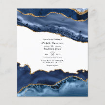 Marinho de Orçamento e Convite para Casamento de A