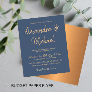 Flyer Marinho de tipografia de orçamento convite para c