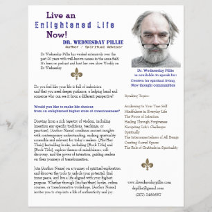 Flyer Marketing Azul do Livro de Uma Folha