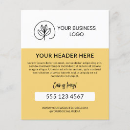 Flyer Marketing de Chamadas de Hoje Amarelo Elegante Fot