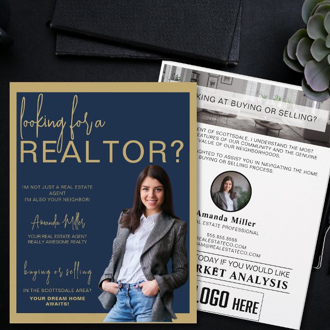Flyer Marketing de Imóveis Profissionais de Realtor Pers (Criador carregado)