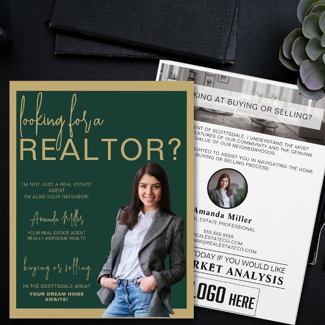 Flyer Marketing de Imóveis Profissionais de Realtor Pers (Criador carregado)