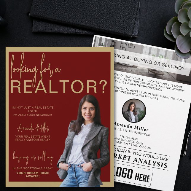 Flyer Marketing de Imóveis Profissionais de Realtor Pers (Criador carregado)