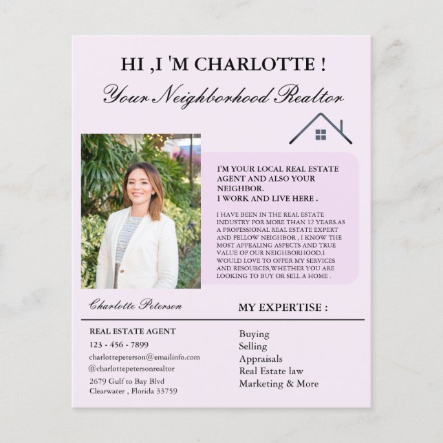 Flyer Marketing de Introdução ao Imóveis Criativo (Frente)