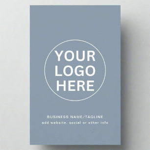 Flyer Marketing de logotipo comercial azul limpo