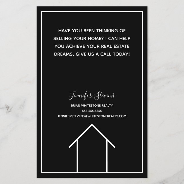 Flyer Marketing de Realce Preto Personalizado da Empresa (Frente)