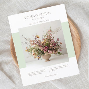 Flyer Marketing Floral de Foto Moderno para Pequenas Emp