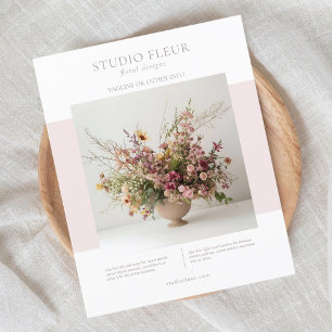 Flyer Marketing Floral de Foto Moderno para Pequenas Emp