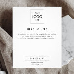 Flyer Marketing mínimo de logotipo branco para empresa<br><div class="desc">Simples passageiro de negócios.</div>