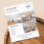 Flyer Marketing para empresa de fotos mínimo do logotipo<br><div class="desc">Simples passageiro de negócios.</div>
