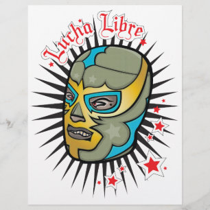 Flyer Máscara mexicana da luta de Lucha Libre