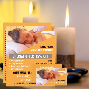 Flyer Massagem por reaxamento, terapia por massagem, sal