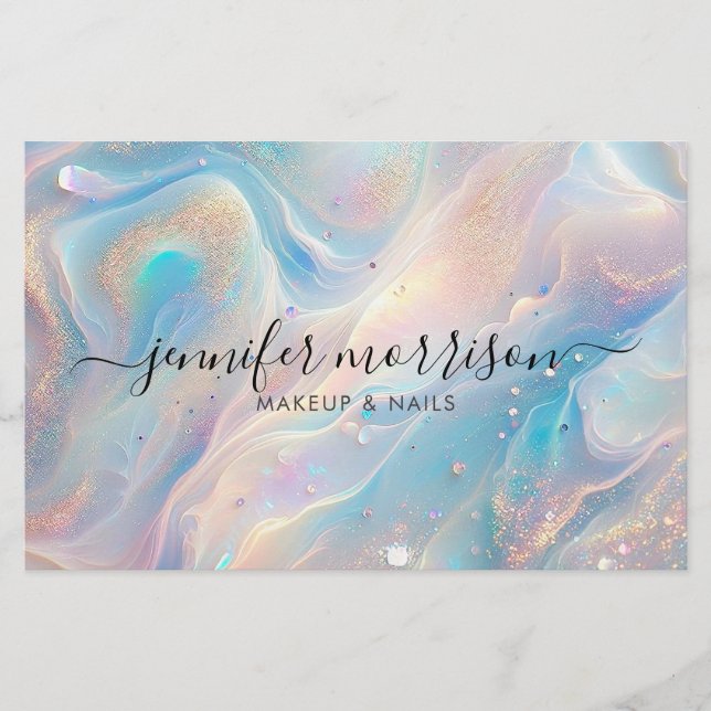 Flyer Maturação Dourada da luz azul holográfica opal, be (Frente)