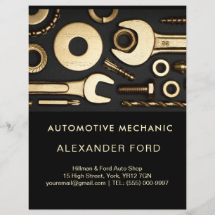 Flyer mecânico de automóveis garagem Aço dourado metálic