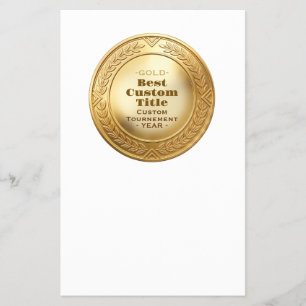 Flyer Medal Personalizado 3D Realista Folha de Ouro Edit
