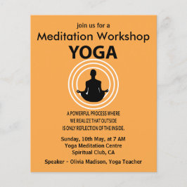 Flyer Meditação de Yoga Workshop Ioga Bem-Estar
