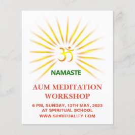 Flyer Meditação Om Aum