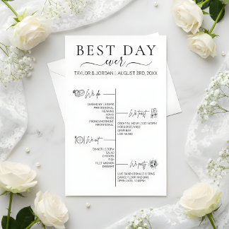 Flyer Melhor Dia de Todos | Itinerário de Casamento Mini