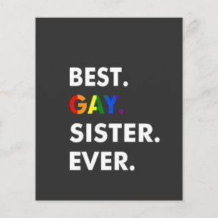 Flyer Melhor Gay Irmã Sempre Engraçado Presente no Orgul