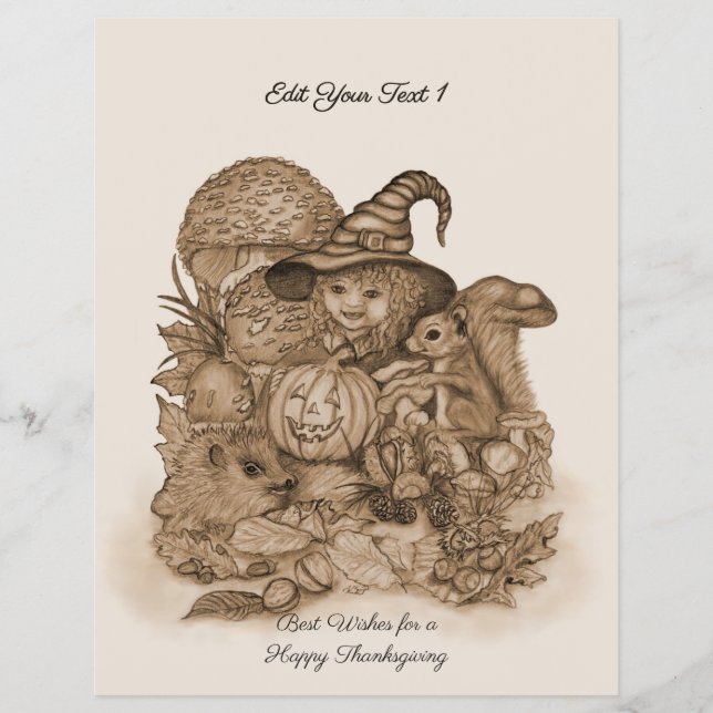 Flyer Melhores Desejos para uma Feliz Ação de Graças (Frente)