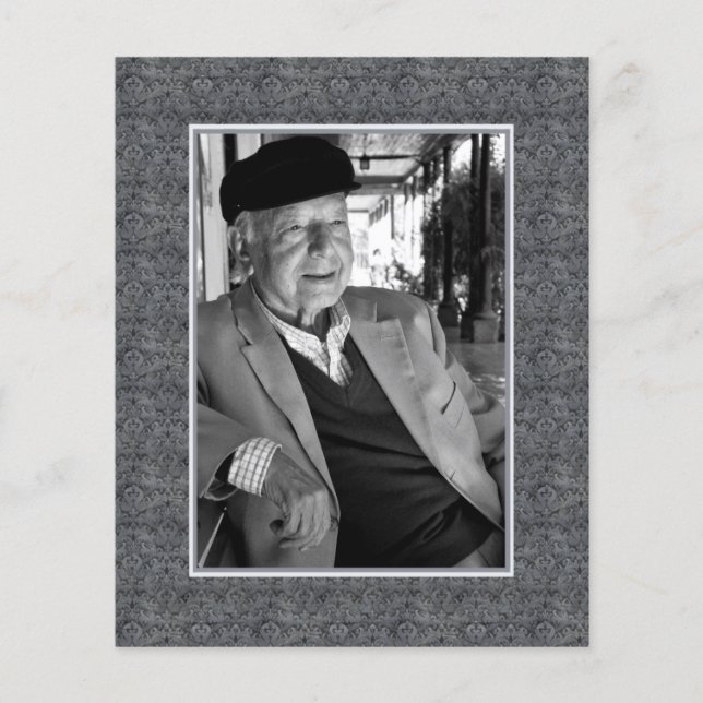 Flyer Memoriam Lembrança: Foto de Aviso de Morte (Frente)