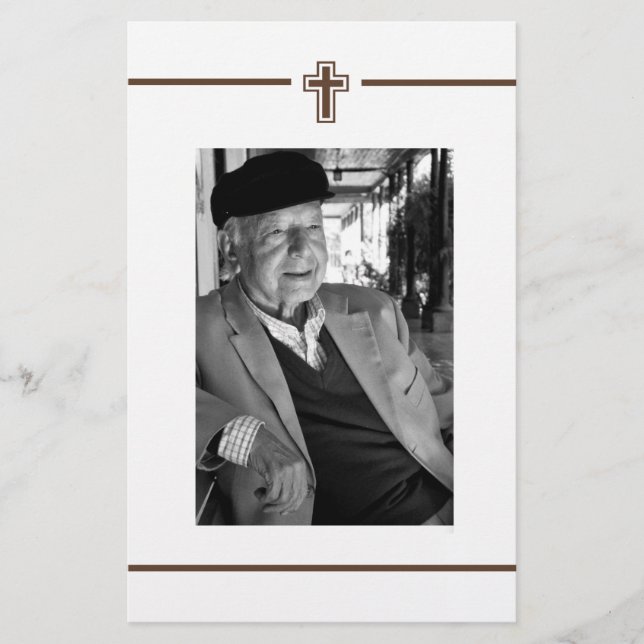 Flyer Memoriam Lembrança: Foto de Aviso de Morte (Frente)