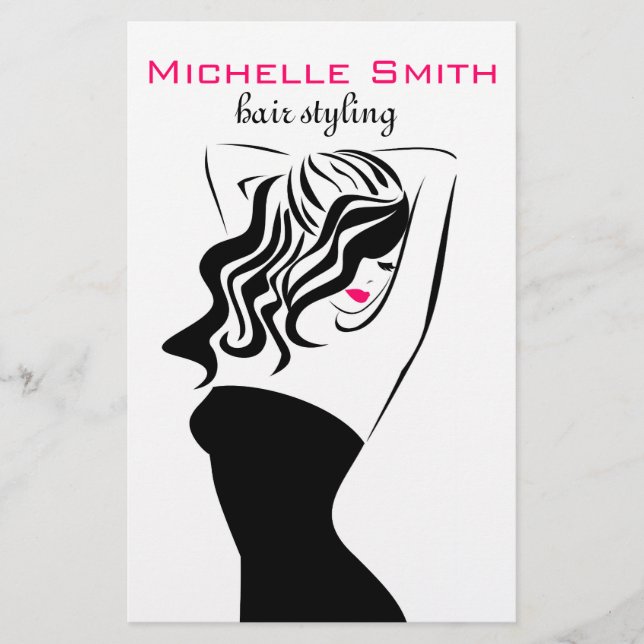 Flyer Menina adorável com cabelo ondulado Branding (Frente)