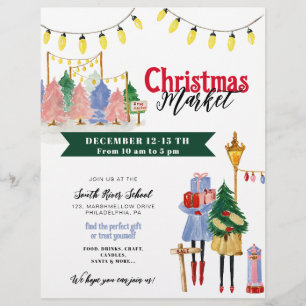 Flyer Mercado de Natal, feira de artesanatos de férias