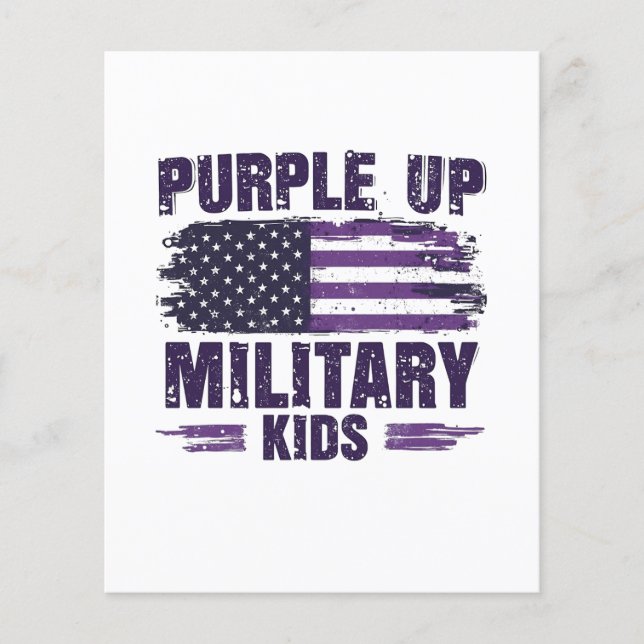 Flyer Mês de Awreness Militar Roxo (Frente)