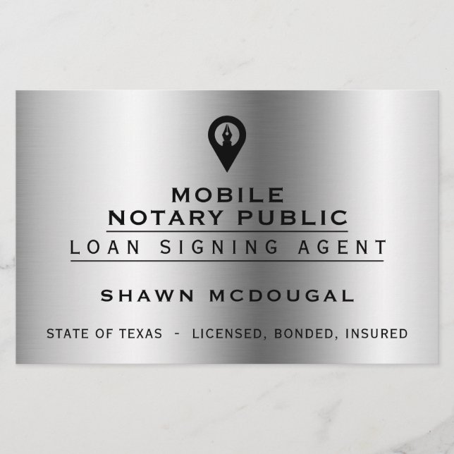 Flyer Metais falsos elegantes (Frente)