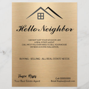 Flyer Metálico luxuoso Dourado