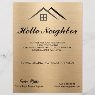 Flyer Metálico luxuoso Dourado