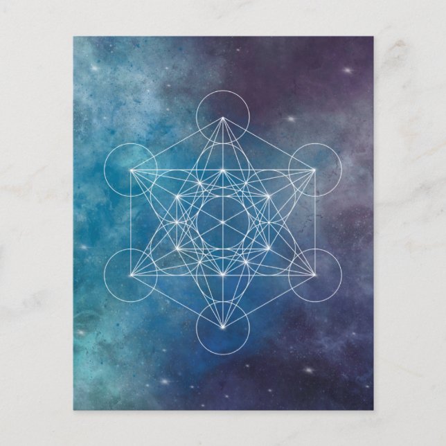 Flyer Metatron, chakra,zen,geométrico sagrado, anjo (Frente)