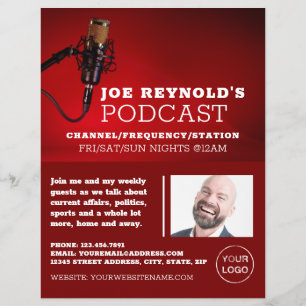 Flyer Microfone Pro, Podcaster, Podcast Advertising