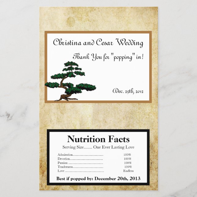 Flyer Microwave Popcorn Wrapper Geisha (Frente)