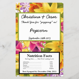 Flyer Microwave Popcorn Wrapper Havaiano Colorful Exotic