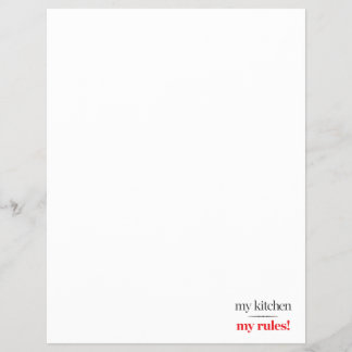 Flyer Minha cozinha, minhas regras