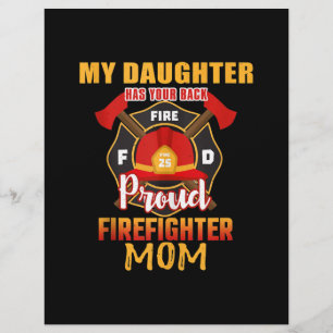 Flyer Minha Filha Tem Sua Mãe De Bombeiro Orgulhosa