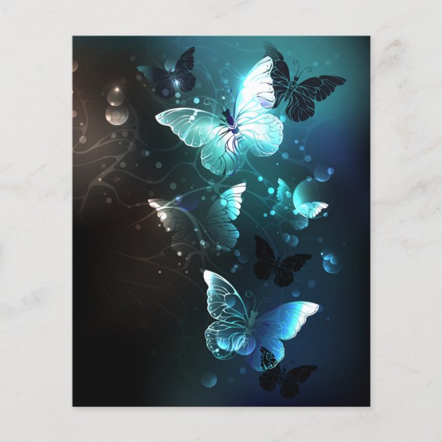 Flyer Mint Night Butterflies (Frente)