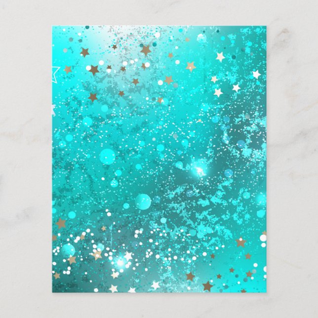 Flyer Mint Turquoise Foil Background (Frente)