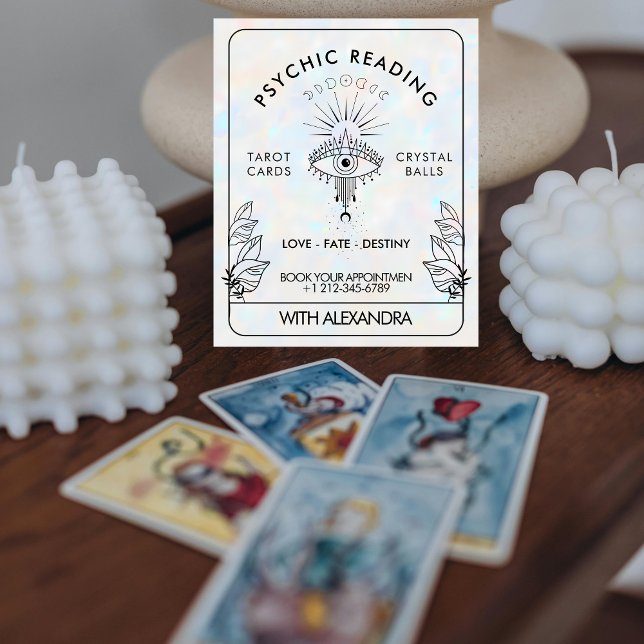 Flyer Místico Holográfico Lunar Celestial de Terceiro Ol (Mystical Third Eye Celestial Lunar Holographic Flyer)