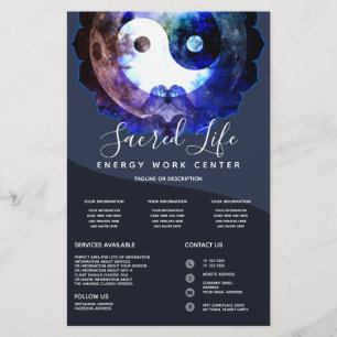 Flyer Místico Yin Yang, Serviço Espiritual Holístico