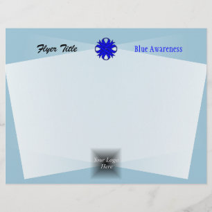 Flyer Modelo azul da fita do trevo por Kenneth Yoncich