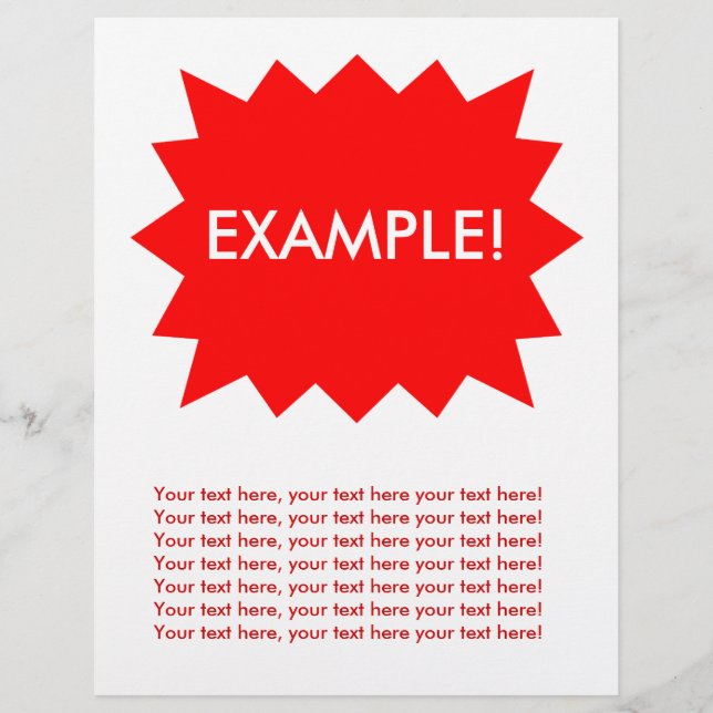 Flyer Modelo: Chamador de Atenção: Explosão Vermel (Frente)