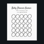 Flyer Modelo Circular de Jogo de Chá de Bebê<br><div class="desc">Modelos de Tema de Bingo de Chá de Bebê para Jogos</div>
